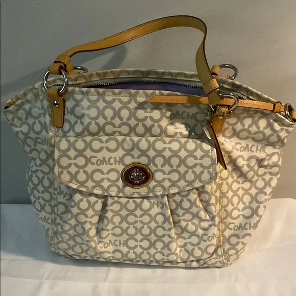 Coach | Bags | Vintage Y2k Coach Cream And Tan Womens Bag  display picture 3
